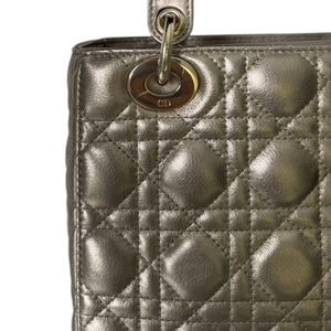 Lady Dior Small Lambskin Metallic Rose Gold GHW