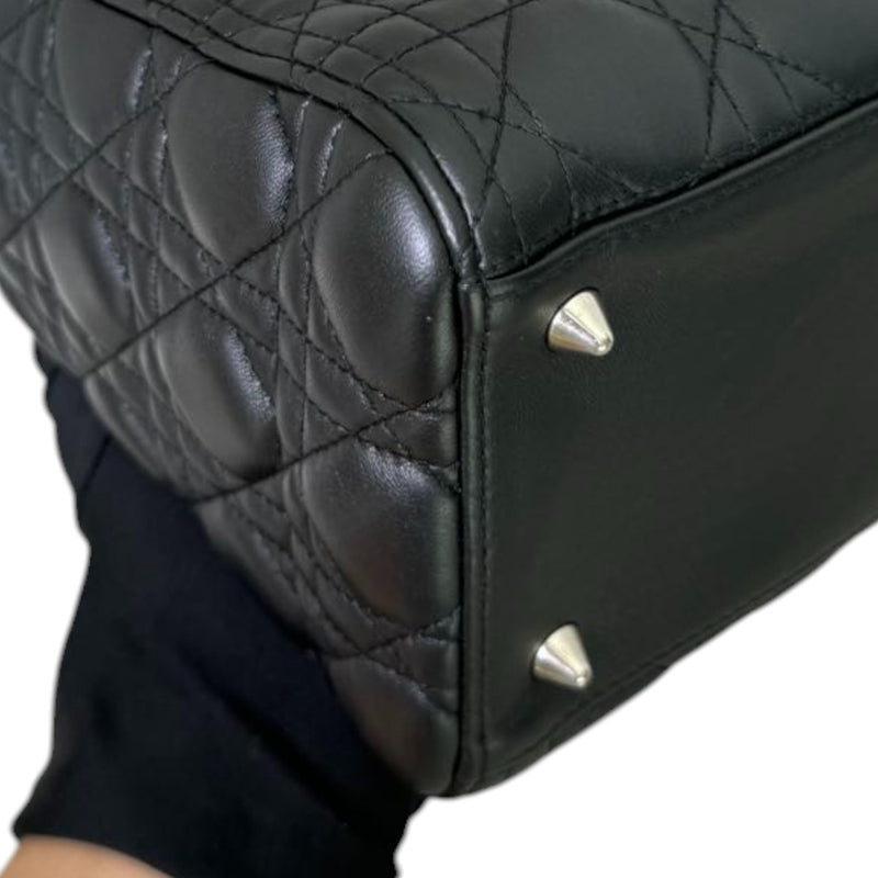 Lady Dior Medium Lambskin Black SHW