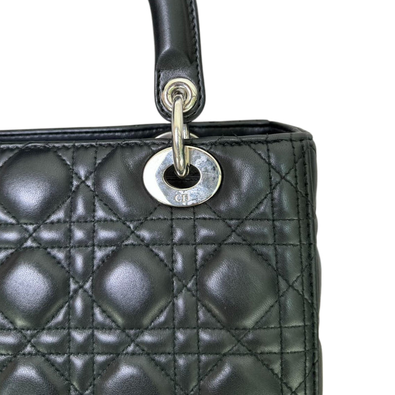 Lady Dior Medium Lambskin Black SHW