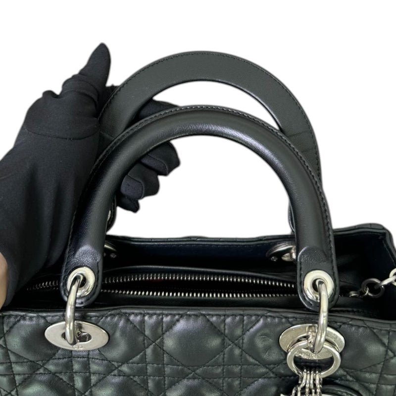 Lady Dior Medium Lambskin Black SHW