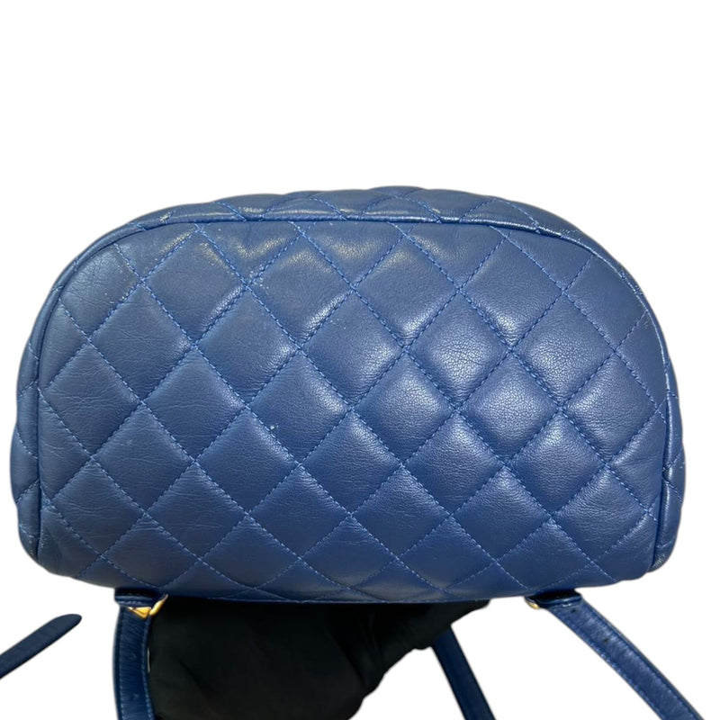 Urban Spirit Backpack Small Calfskin Quilted Blue GHW