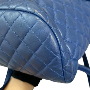 Urban Spirit Backpack Small Calfskin Quilted Blue GHW