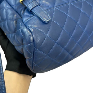 Urban Spirit Backpack Small Calfskin Quilted Blue GHW