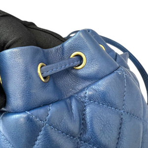 Urban Spirit Backpack Small Calfskin Quilted Blue GHW