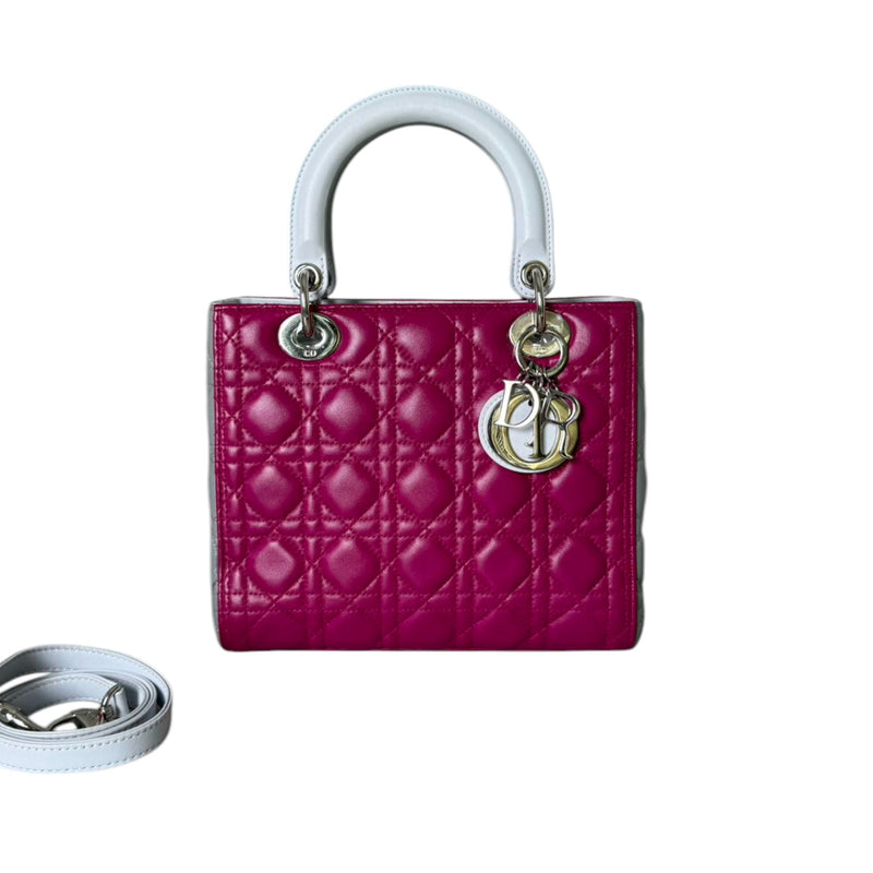 Lady Dior Tri-Color Medium Lambskin Quilted Multicolor SHW