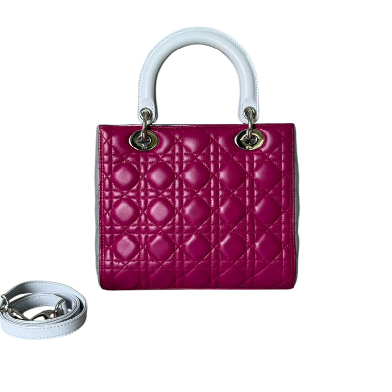 Lady Dior Tri-Color Medium Lambskin Quilted Multicolor SHW