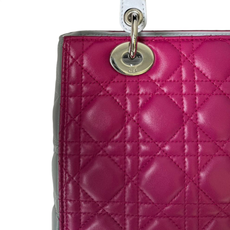 Lady Dior Tri-Color Medium Lambskin Quilted Multicolor SHW