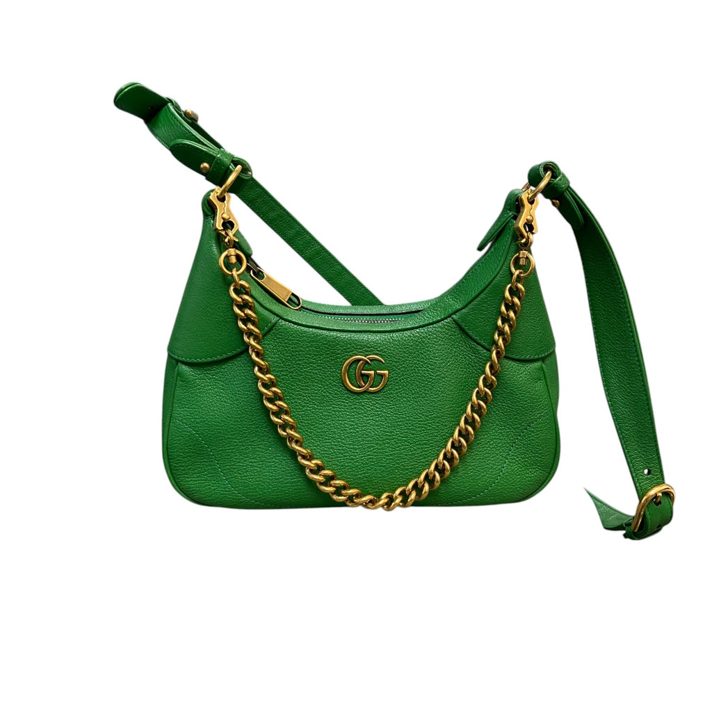 Aphrodite Small Shoulder Leather Green GHW