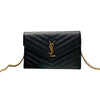 Envelope Chain Wallet Grain De Poudre Black GHW