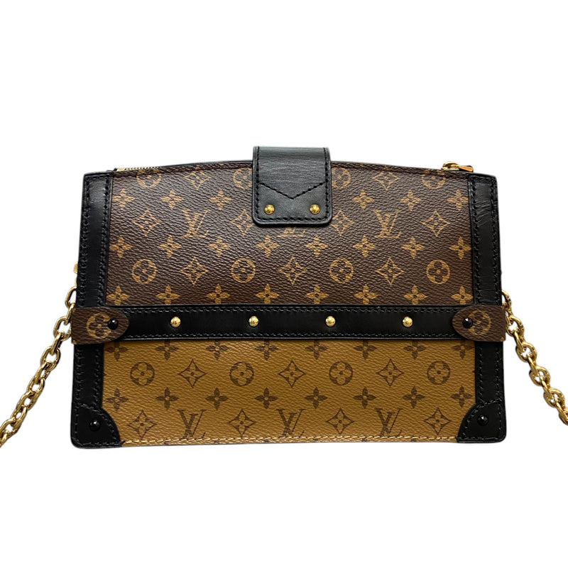 Trunk Clutch Reverse Monogram Brown Black GHW