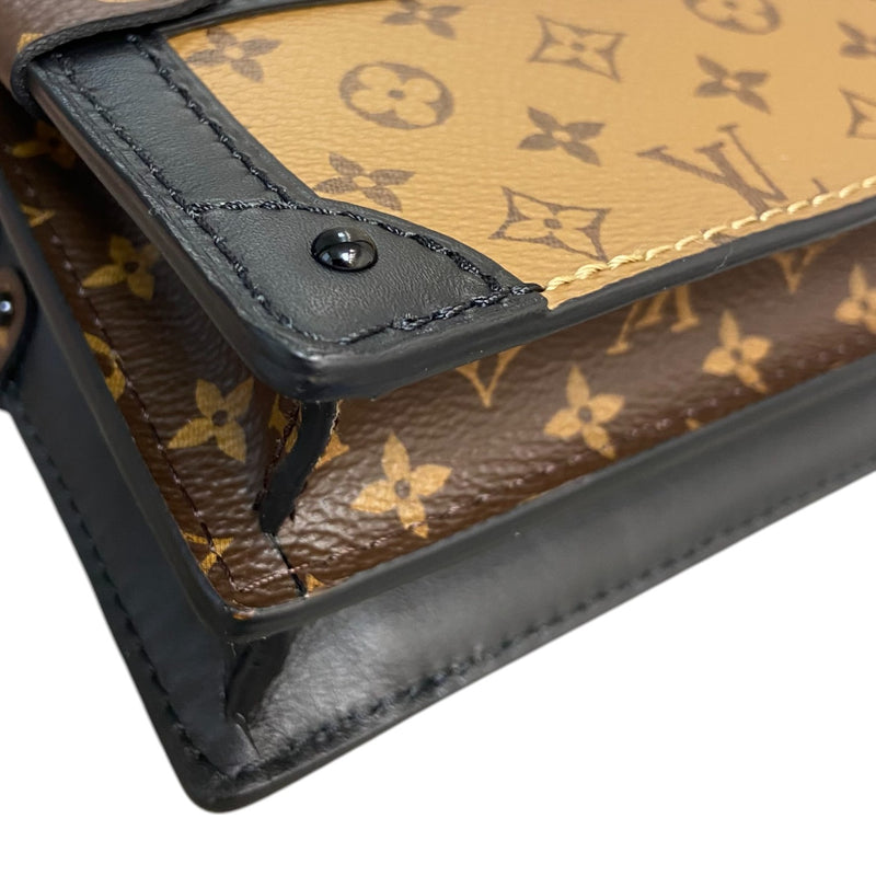 Trunk Clutch Reverse Monogram Brown Black GHW