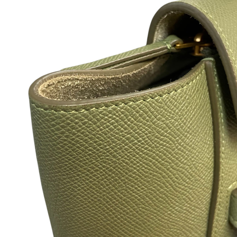 Micro Belt Grained Calfskin Green GHW