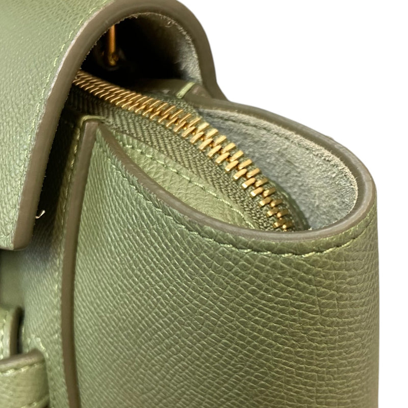 Micro Belt Grained Calfskin Green GHW