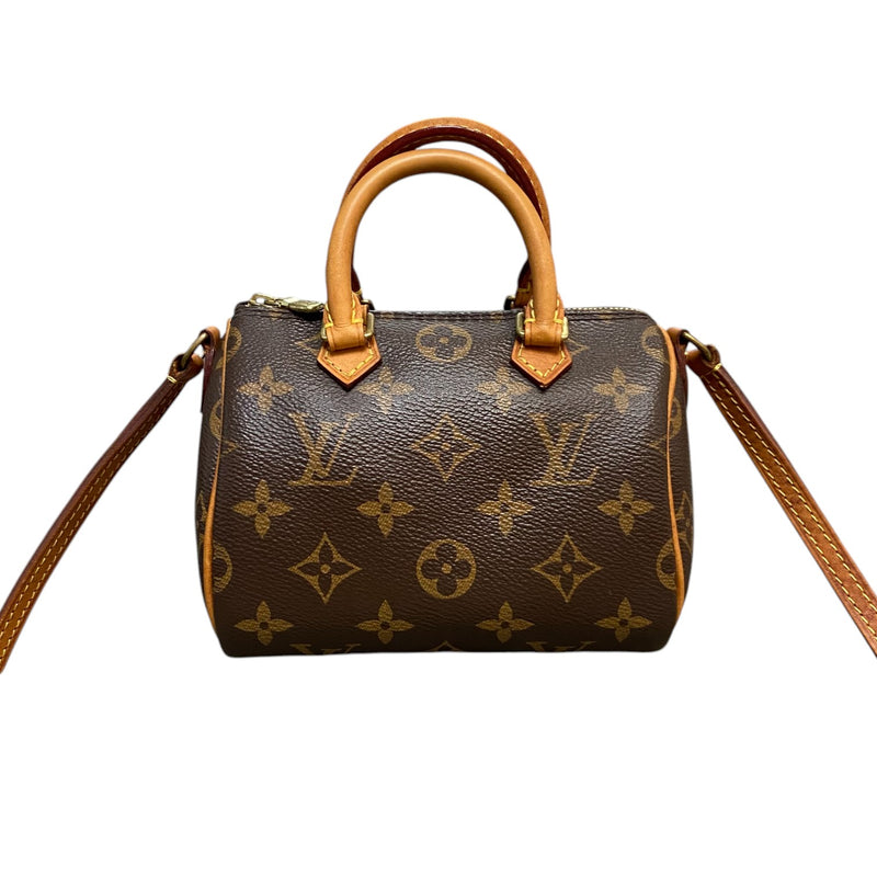 Nano Speedy Leather Monogram Brown GHW