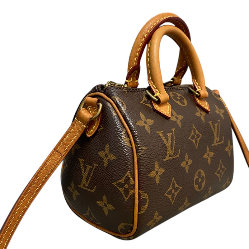 Nano Speedy Leather Monogram Brown GHW