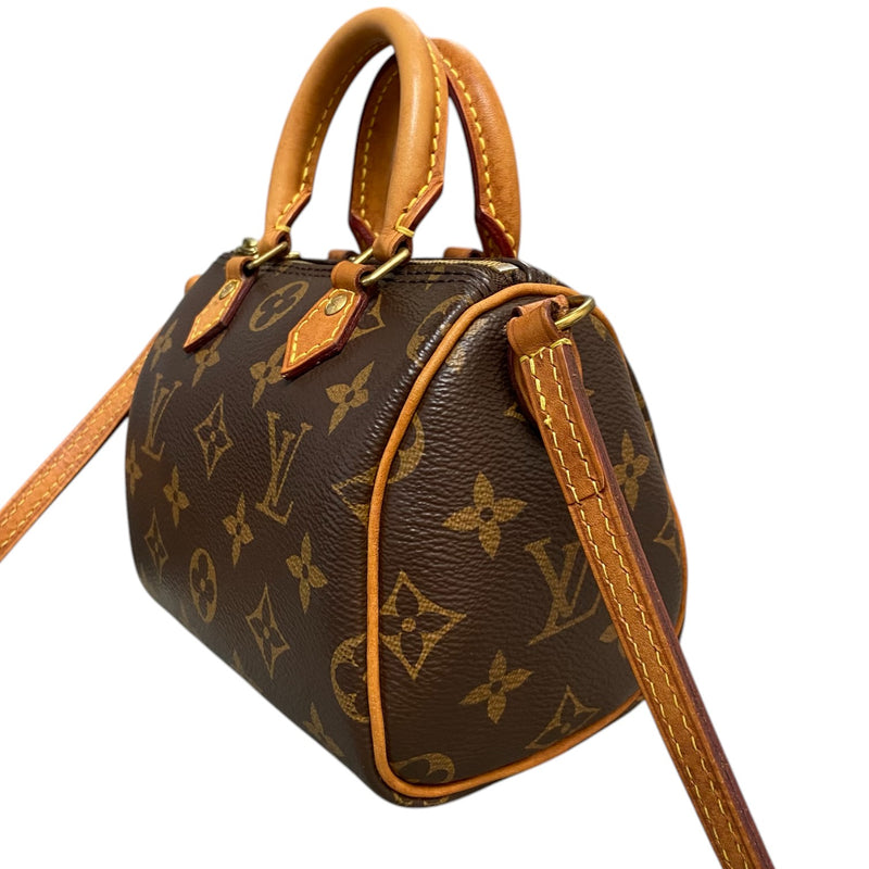 Nano Speedy Leather Monogram Brown GHW