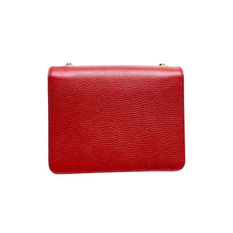 Interlocking G Shoulder Small Dollar Calfskin Red GHW