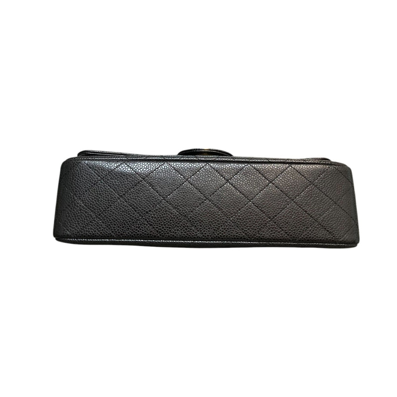 Classic Double Flap Medium Caviar Black GHW