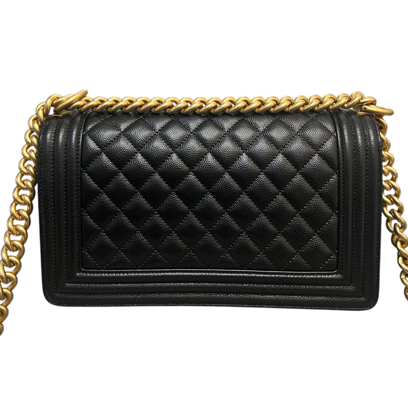 Boy Flap Medium Caviar Quilted Black GHW