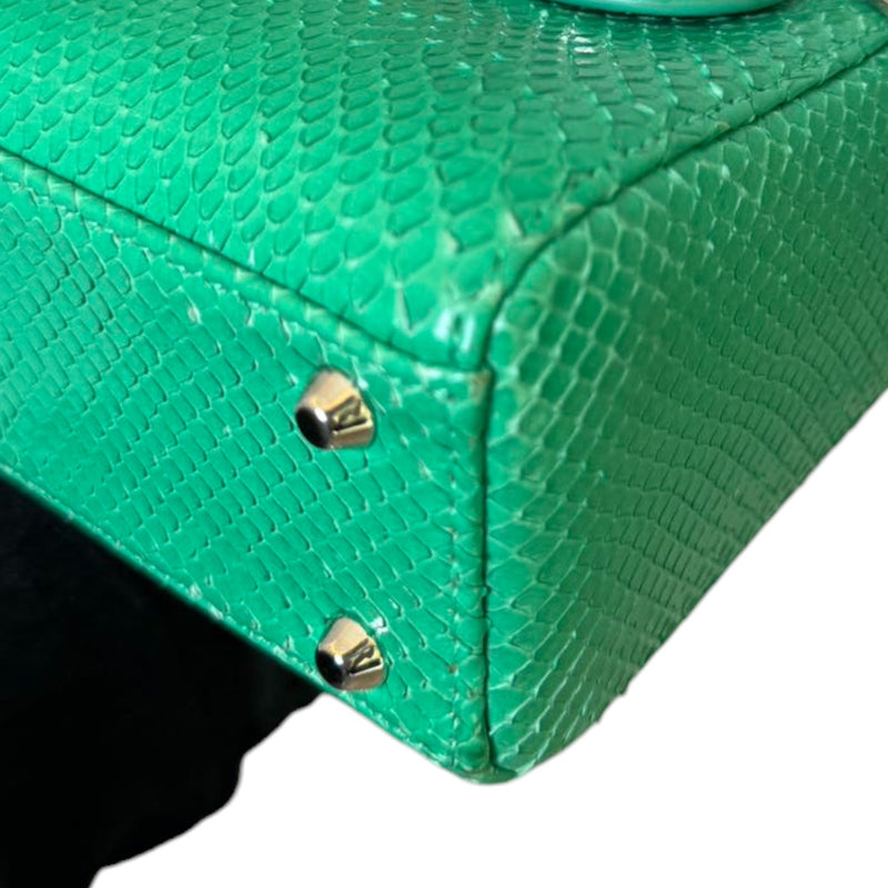 Lady Dior Mini Python Quilted Green SHW