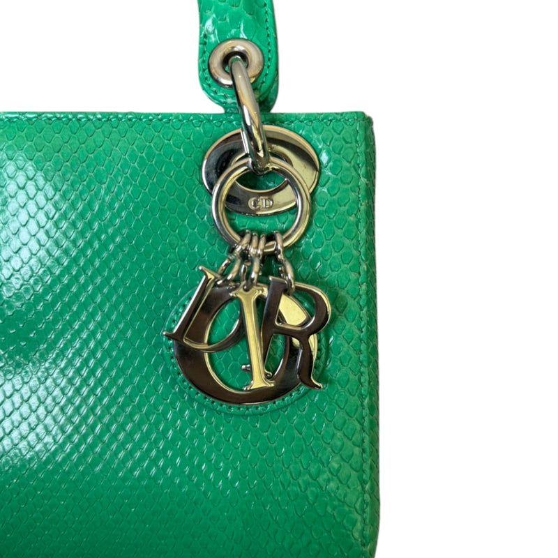 Lady Dior Mini Python Quilted Green SHW