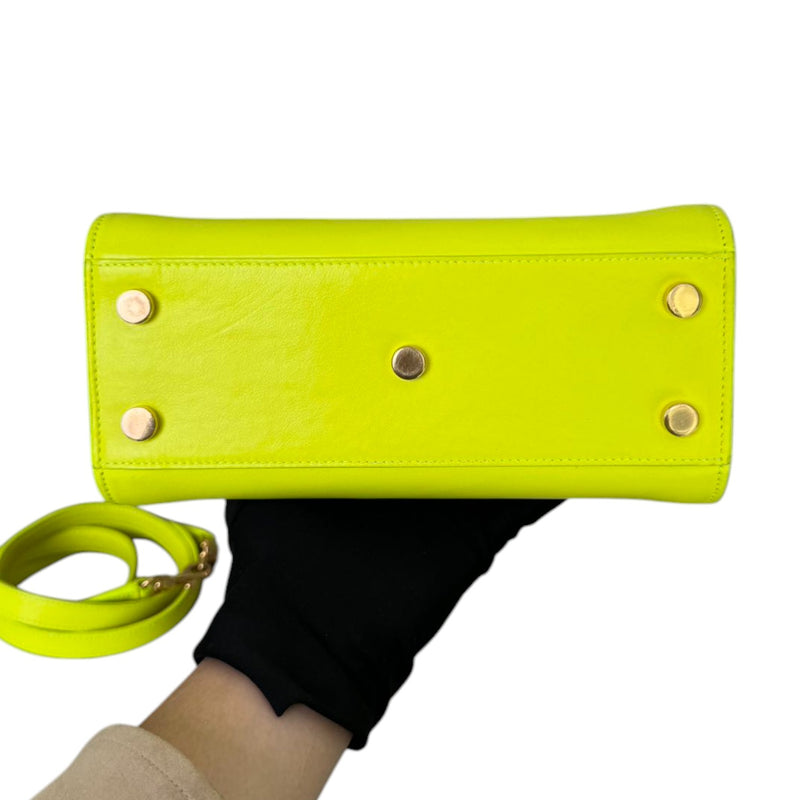 Sac De Jour Small Calfskin Neon Yellow GHW