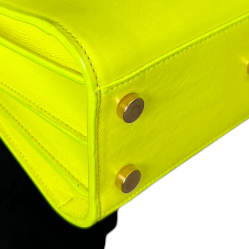 Sac De Jour Small Calfskin Neon Yellow GHW