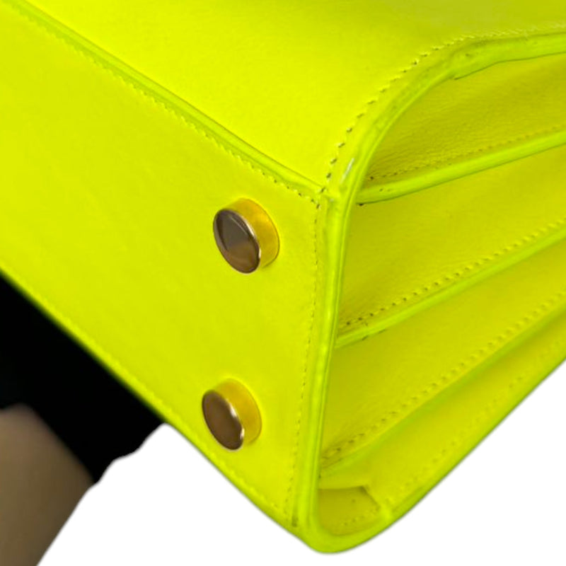 Sac De Jour Small Calfskin Neon Yellow GHW