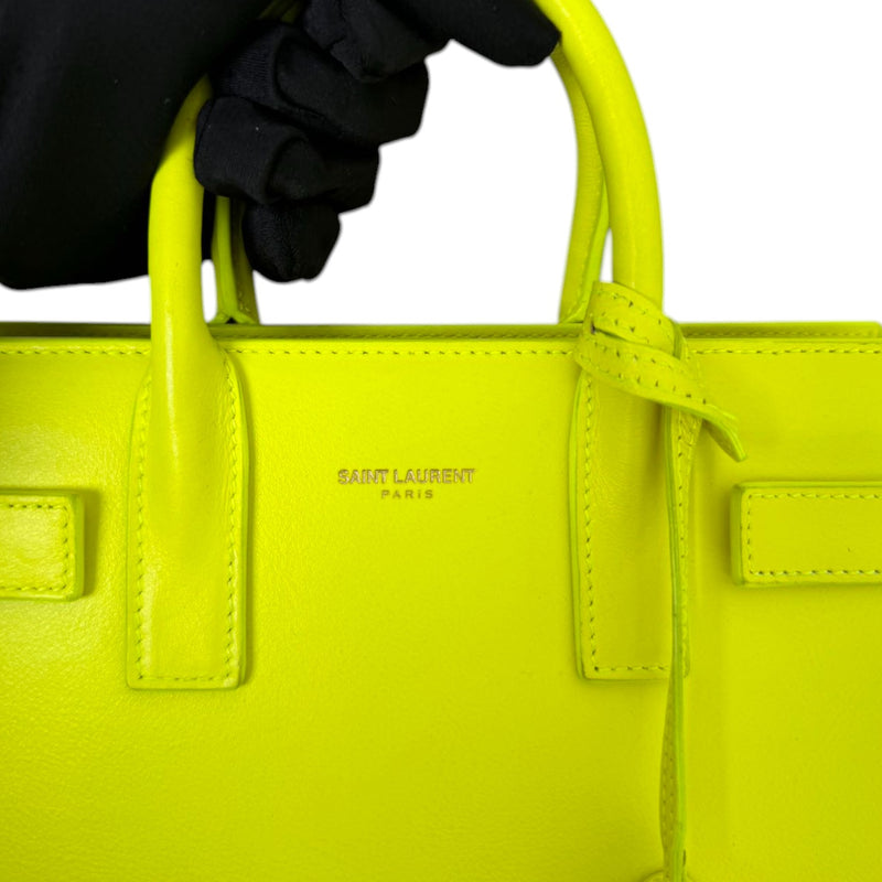 Sac De Jour Small Calfskin Neon Yellow GHW