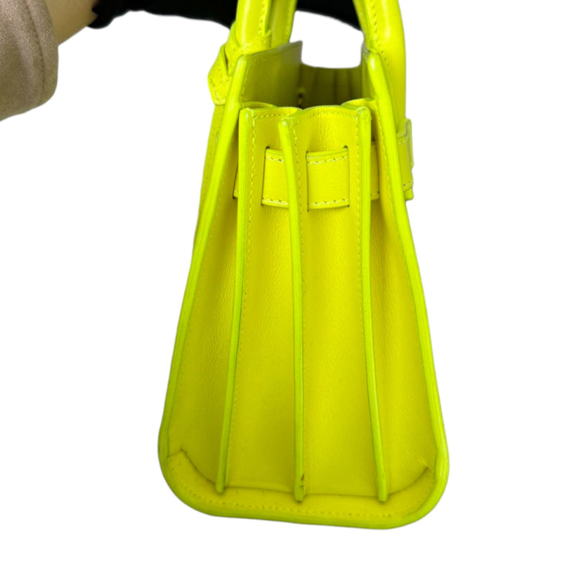 Sac De Jour Small Calfskin Neon Yellow GHW