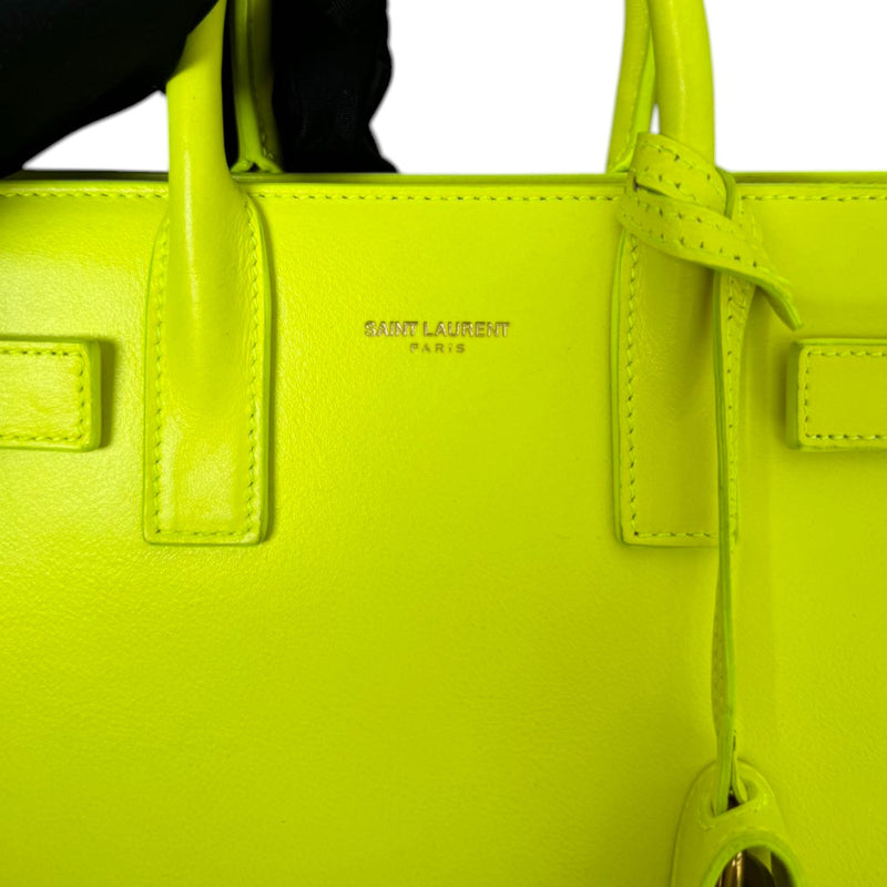 Sac De Jour Small Calfskin Neon Yellow GHW