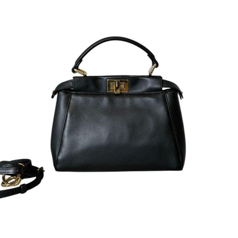 Peekaboo Iconic Satchel Mini Nappa Lambskin Black GHW