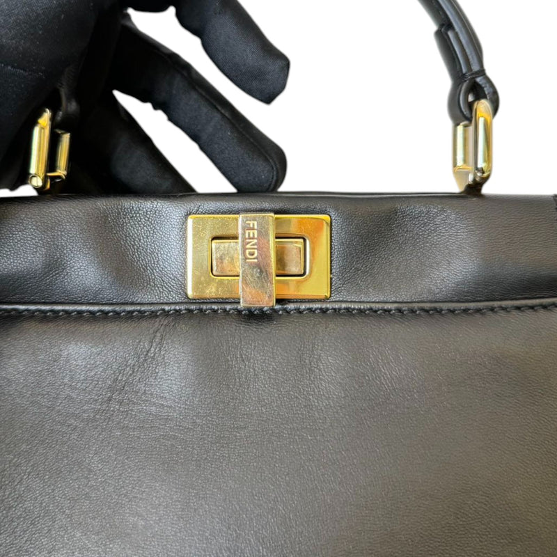 Peekaboo Iconic Satchel Mini Nappa Lambskin Black GHW