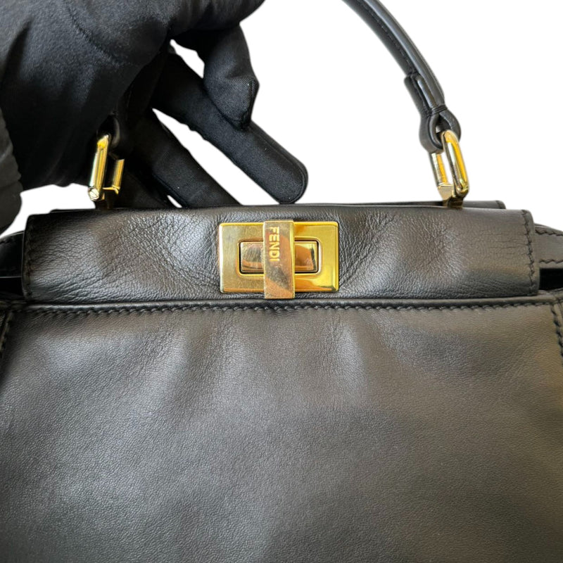 Peekaboo Iconic Satchel Mini Nappa Lambskin Black GHW