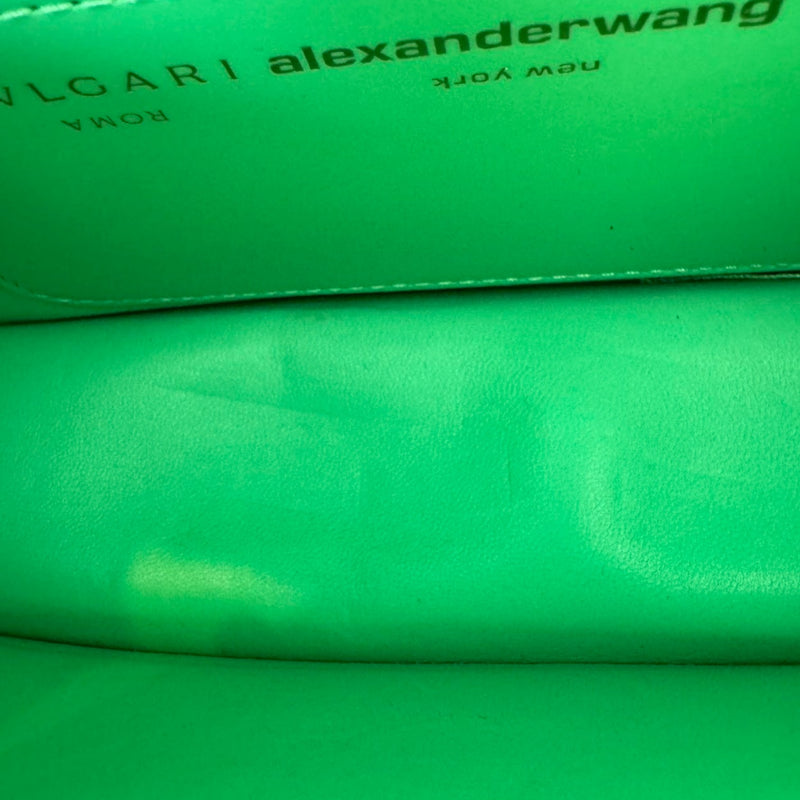 X Alexander Wang Serpenti Top Handle Calfskin Green GHW