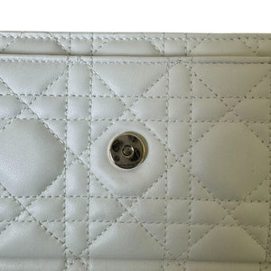 Miss Dior Chain Pouch Lambskin White GHW