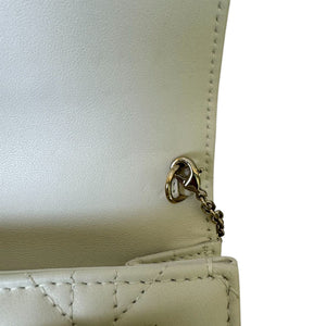 Miss Dior Chain Pouch Lambskin White GHW