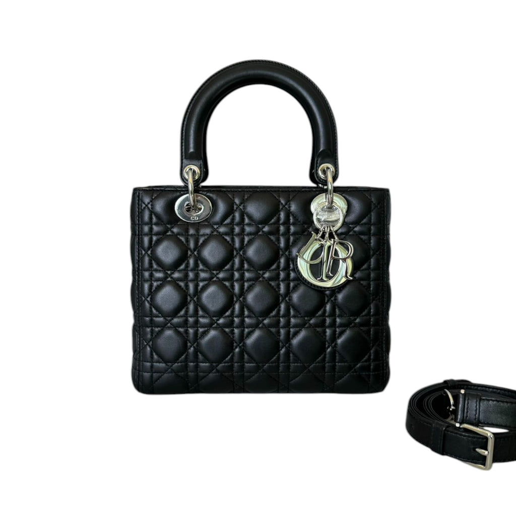 Lady Dior Medium Lambskin Black SHW