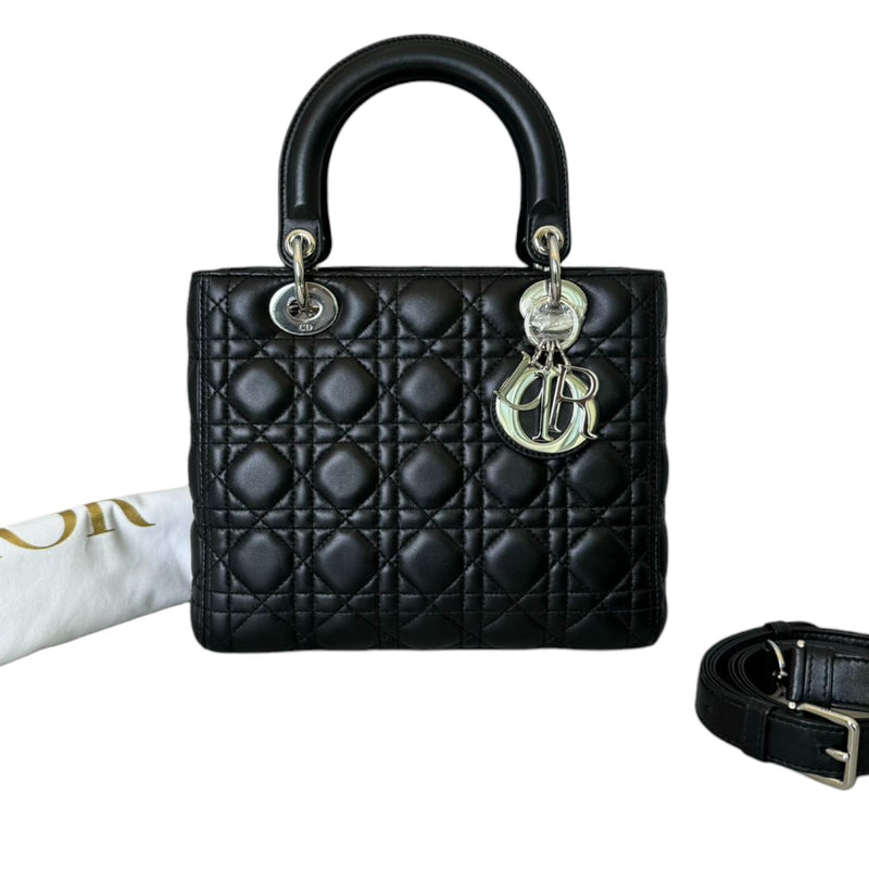 Lady Dior Medium Lambskin Black SHW