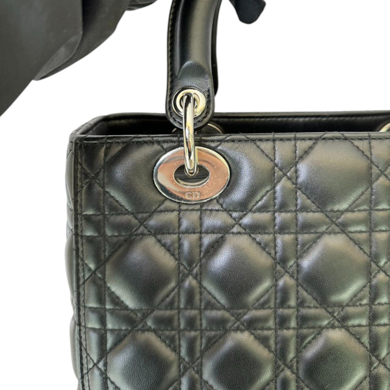 Lady Dior Medium Lambskin Black SHW