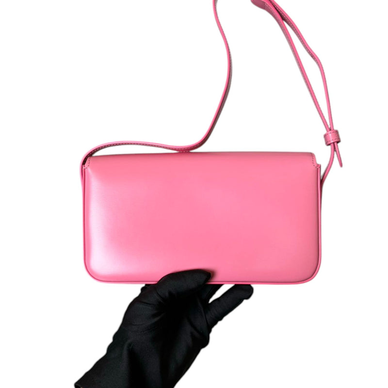 Triomphe Shoulder Shiny Calfskin Pink GHW