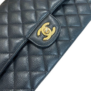 Classic Double Flap Medium Caviar Quilted Black GHW