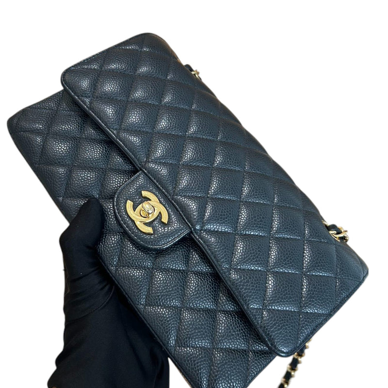 Classic Double Flap Medium Caviar Quilted Black GHW