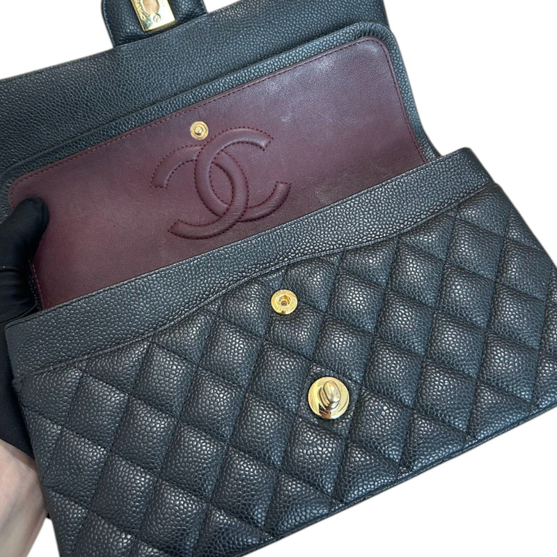 Classic Double Flap Medium Caviar Quilted Black GHW