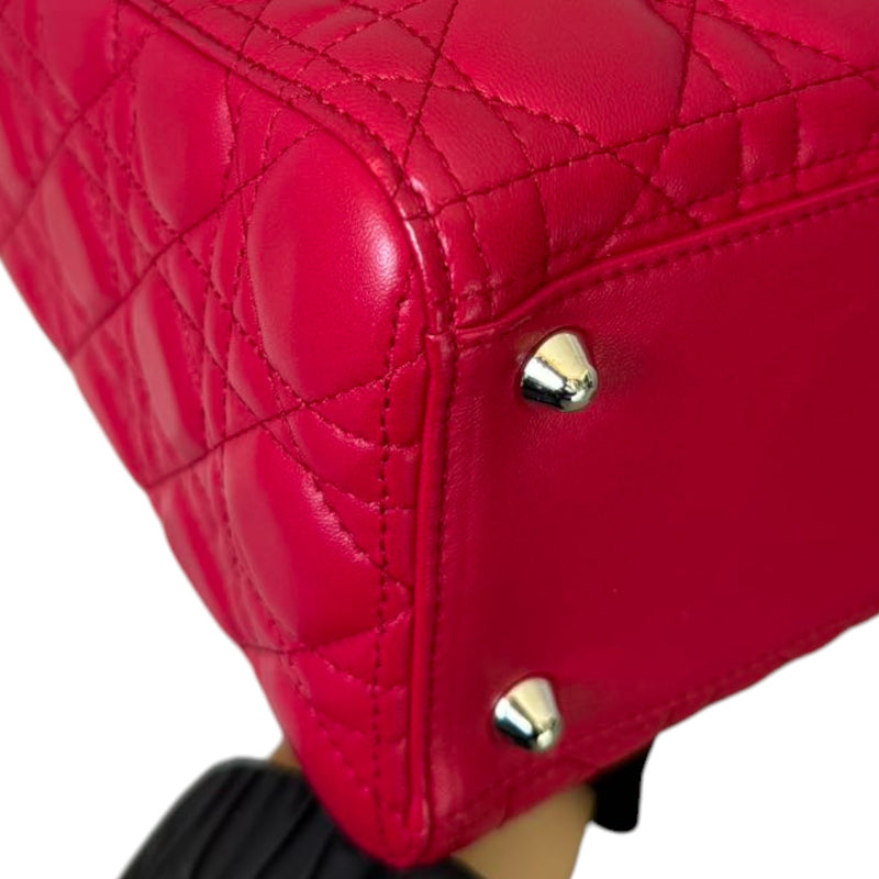 Lady Dior Large Lambskin Red SHW