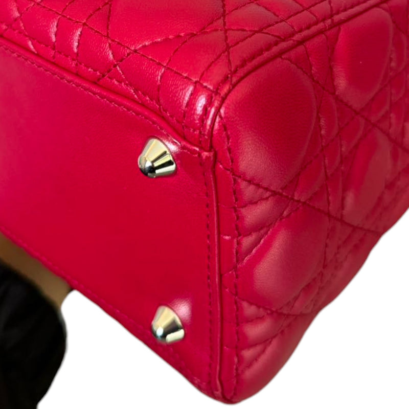 Lady Dior Large Lambskin Red SHW