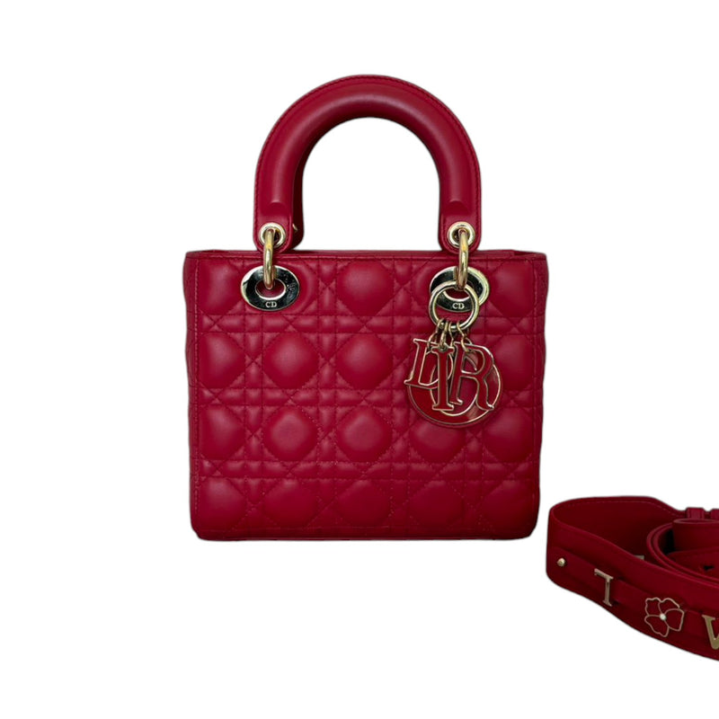 My ABCDior Lady Dior Lambskin Small Red GHW