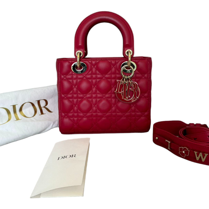 My ABCDior Lady Dior Lambskin Small Red GHW