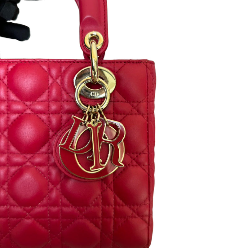 My ABCDior Lady Dior Lambskin Small Red GHW