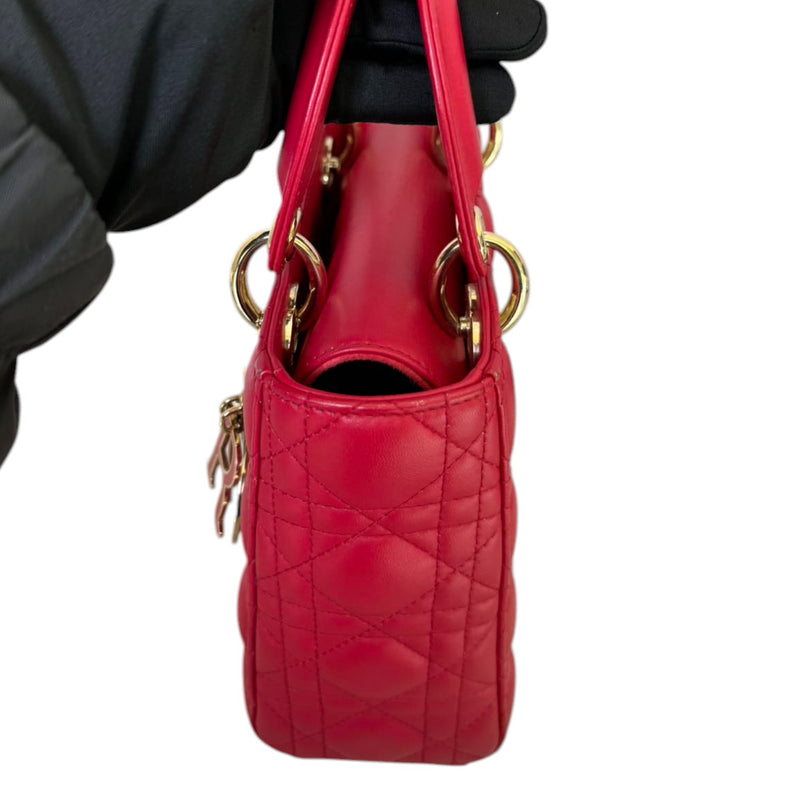 My ABCDior Lady Dior Lambskin Small Red GHW